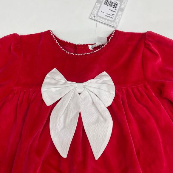 NWT Kissy Kissy 6-9M Jingle Velour Dress - Picture 3 of 4